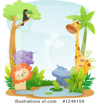 Royalty-Free (RF) African Animals Clipart Illustration by BNP Design Studio - Stock Sample #1246159