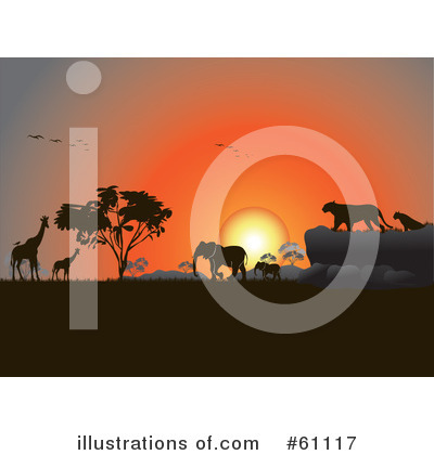 Royalty-Free (RF) African Animals Clipart Illustration by pauloribau - Stock Sample #61117