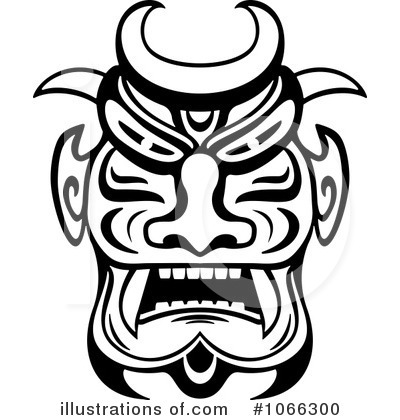 Tribal Mask Clipart #1066300 by Vector Tradition SM