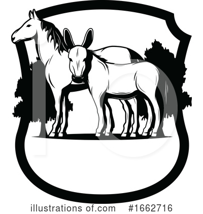Donkey Clipart #1662716 by Vector Tradition SM