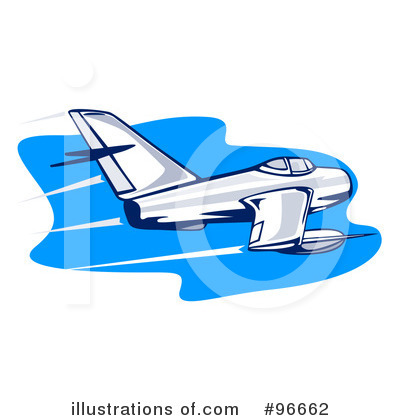 Royalty-Free (RF) Aircraft Clipart Illustration by patrimonio - Stock Sample #96662