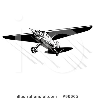 Royalty-Free (RF) Aircraft Clipart Illustration by patrimonio - Stock Sample #96665