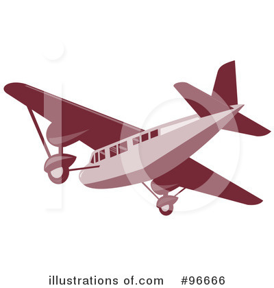 Royalty-Free (RF) Aircraft Clipart Illustration by patrimonio - Stock Sample #96666