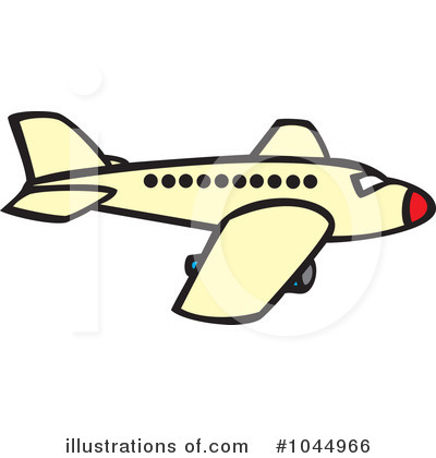 Royalty-Free (RF) Airplane Clipart Illustration by xunantunich - Stock Sample #1044966