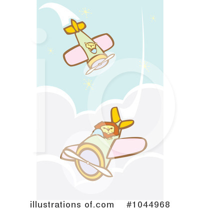 Royalty-Free (RF) Airplane Clipart Illustration by xunantunich - Stock Sample #1044968