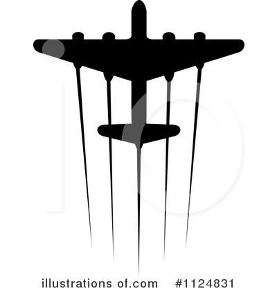 Royalty-Free (RF) Airplane Clipart Illustration by Vector Tradition SM - Stock Sample #1124831