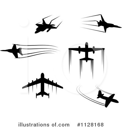 Royalty-Free (RF) Airplane Clipart Illustration by Vector Tradition SM - Stock Sample #1128168