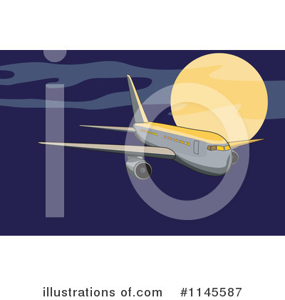 Royalty-Free (RF) Airplane Clipart Illustration by patrimonio - Stock Sample #1145587