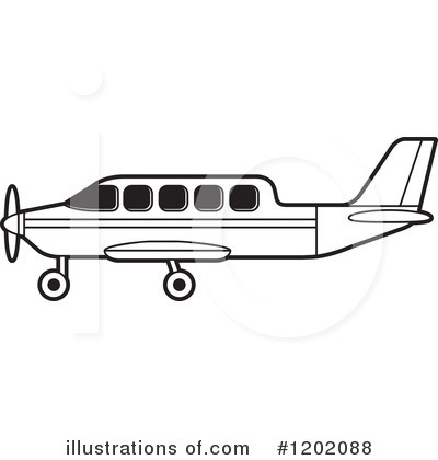 Royalty-Free (RF) Airplane Clipart Illustration by Lal Perera - Stock Sample #1202088