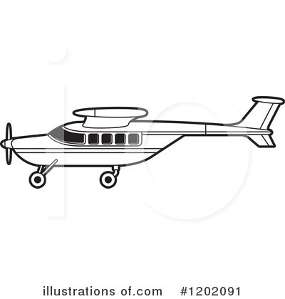 Royalty-Free (RF) Airplane Clipart Illustration by Lal Perera - Stock Sample #1202091