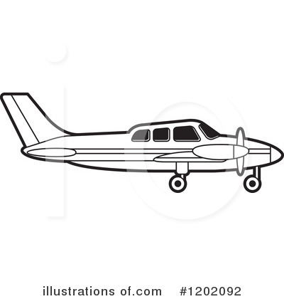 Royalty-Free (RF) Airplane Clipart Illustration by Lal Perera - Stock Sample #1202092