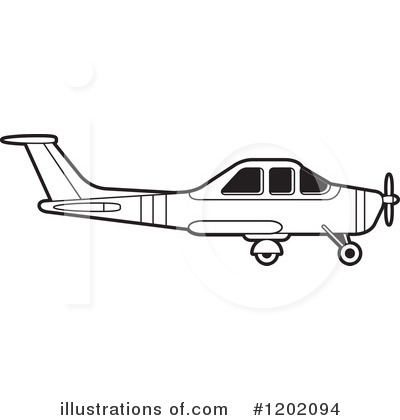 Royalty-Free (RF) Airplane Clipart Illustration by Lal Perera - Stock Sample #1202094