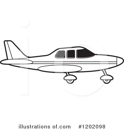 Royalty-Free (RF) Airplane Clipart Illustration by Lal Perera - Stock Sample #1202098