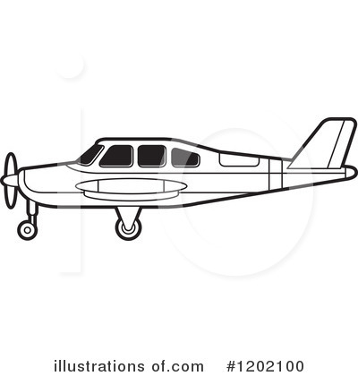 Royalty-Free (RF) Airplane Clipart Illustration by Lal Perera - Stock Sample #1202100
