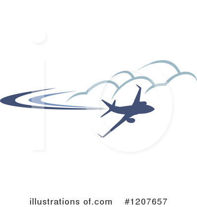 Royalty-Free (RF) Airplane Clipart Illustration by Vector Tradition SM - Stock Sample #1207657
