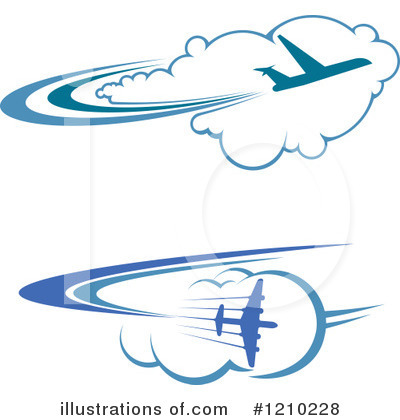 Royalty-Free (RF) Airplane Clipart Illustration by Vector Tradition SM - Stock Sample #1210228