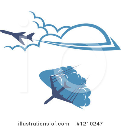Royalty-Free (RF) Airplane Clipart Illustration by Vector Tradition SM - Stock Sample #1210247