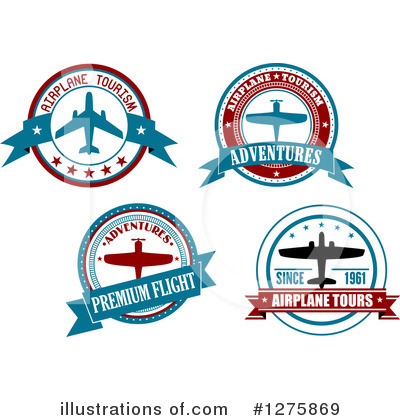 Royalty-Free (RF) Airplane Clipart Illustration by Vector Tradition SM - Stock Sample #1275869