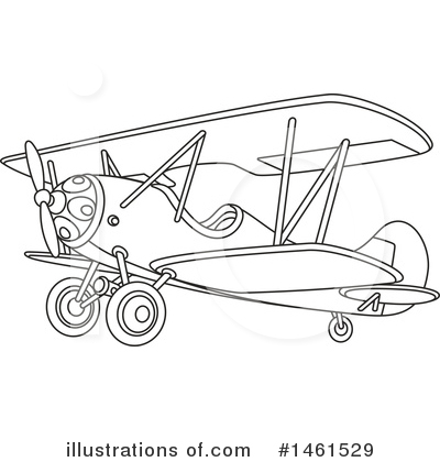 Royalty-Free (RF) Airplane Clipart Illustration by Alex Bannykh - Stock Sample #1461529