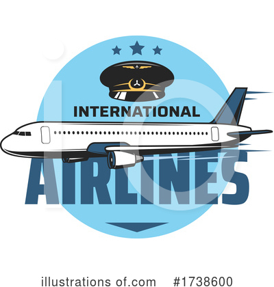 Royalty-Free (RF) Airplane Clipart Illustration by Vector Tradition SM - Stock Sample #1738600