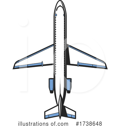 Royalty-Free (RF) Airplane Clipart Illustration by Vector Tradition SM - Stock Sample #1738648