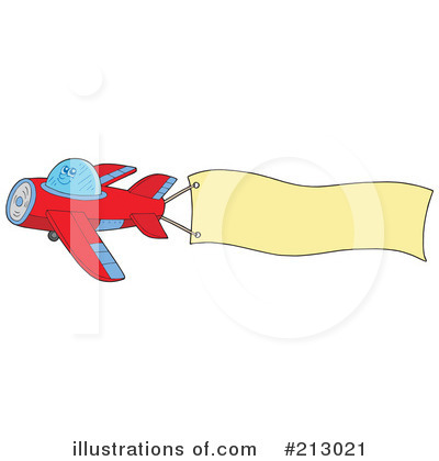 Royalty-Free (RF) Airplane Clipart Illustration by visekart - Stock Sample #213021