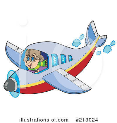 Royalty-Free (RF) Airplane Clipart Illustration by visekart - Stock Sample #213024