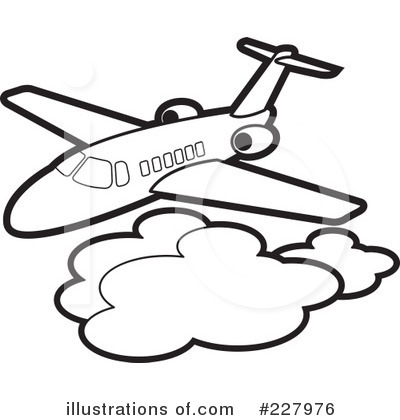 Royalty-Free (RF) Airplane Clipart Illustration by Lal Perera - Stock Sample #227976