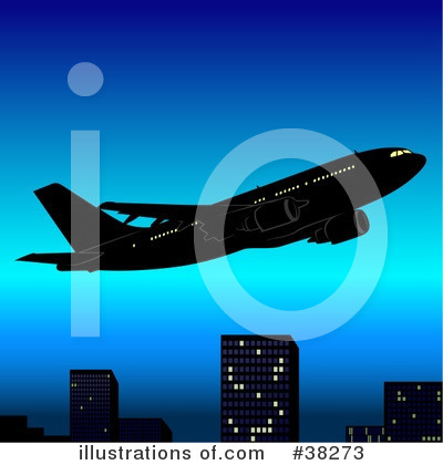 Royalty-Free (RF) Airplane Clipart Illustration by dero - Stock Sample #38273