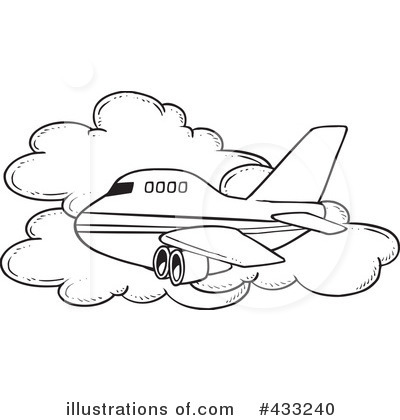 Royalty-Free (RF) Airplane Clipart Illustration by toonaday - Stock Sample #433240