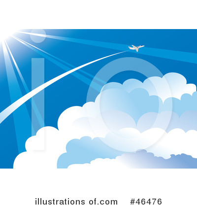 Royalty-Free (RF) Airplane Clipart Illustration by Eugene - Stock Sample #46476