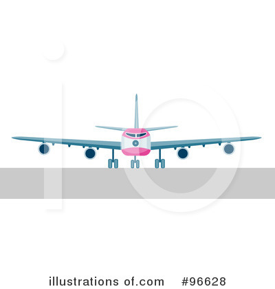 Royalty-Free (RF) Airplane Clipart Illustration by patrimonio - Stock Sample #96628