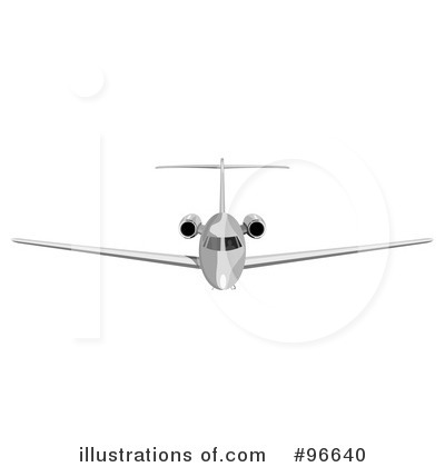 Royalty-Free (RF) Airplane Clipart Illustration by patrimonio - Stock Sample #96640
