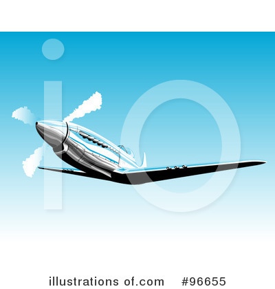 Royalty-Free (RF) Airplane Clipart Illustration by patrimonio - Stock Sample #96655