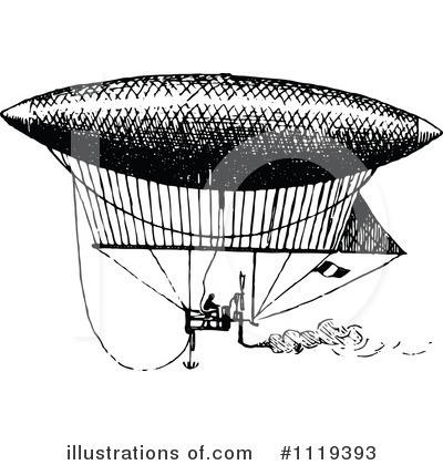 Airship Clipart #1119393 by Prawny Vintage