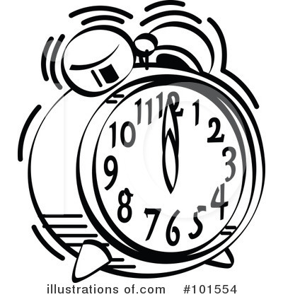 Royalty-Free (RF) Alarm Clock Clipart Illustration by Andy Nortnik - Stock Sample #101554