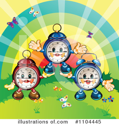Royalty-Free (RF) Alarm Clock Clipart Illustration by merlinul - Stock Sample #1104445
