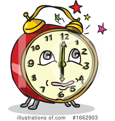 Alarm Clocks Clipart #1662903 by patrimonio