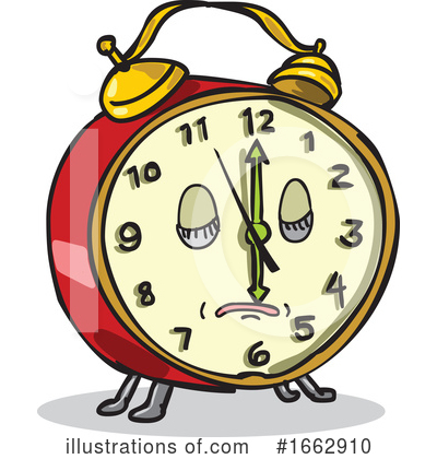 Alarm Clocks Clipart #1662910 by patrimonio