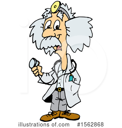 Royalty-Free (RF) Albert Einstein Clipart Illustration by Dennis Holmes Designs - Stock Sample #1562868