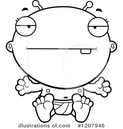 Alien Baby Clipart #1207946 by Cory Thoman