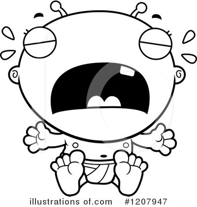 Alien Baby Clipart #1207947 by Cory Thoman