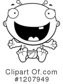 Alien Baby Clipart #1207949 by Cory Thoman
