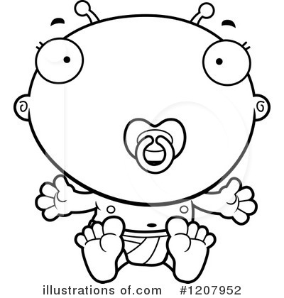 Royalty-Free (RF) Alien Baby Clipart Illustration by Cory Thoman - Stock Sample #1207952