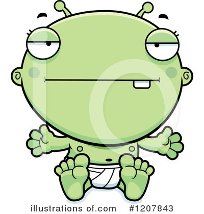 Alien Baby Clipart #1207843 by Cory Thoman