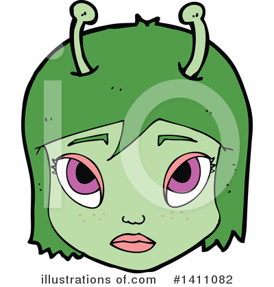 Female Alien Clipart #1411082 by lineartestpilot