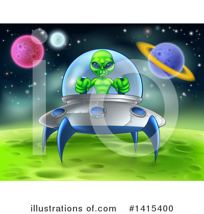Royalty-Free (RF) Alien Clipart Illustration by AtStockIllustration - Stock Sample #1415400