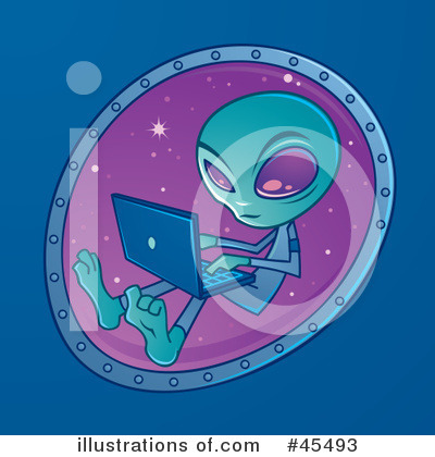 Royalty-Free (RF) Alien Clipart Illustration by John Schwegel - Stock Sample #45493