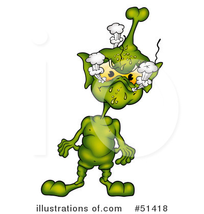 Royalty-Free (RF) Alien Clipart Illustration by dero - Stock Sample #51418