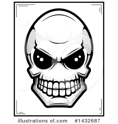 Skull Clipart #1432687 by Cory Thoman